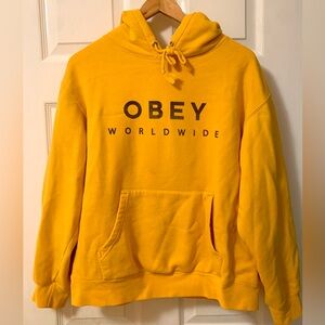 NWT Obey Worldwide Women's Gold Hoodie